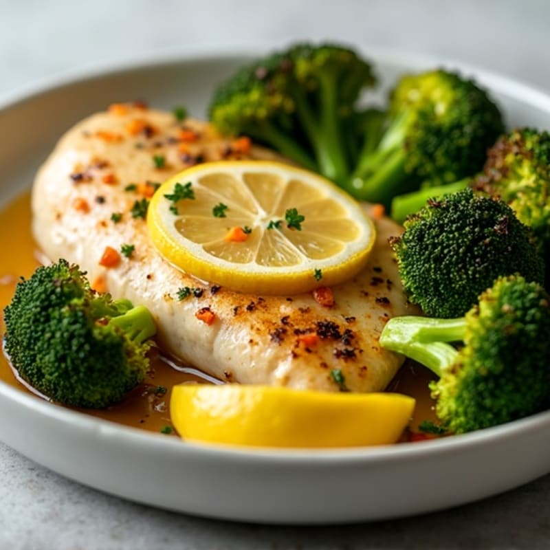 Sheet Pan Lemon Garlic Chicken and Roasted Broccoli