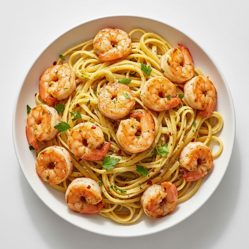 Garlic Butter Shrimp Scampi with Linguine
