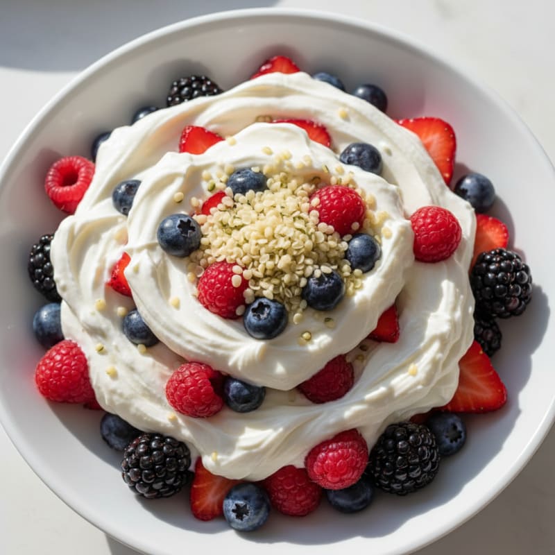 Creamy Greek Yogurt Protein Parfait with Mixed Berries