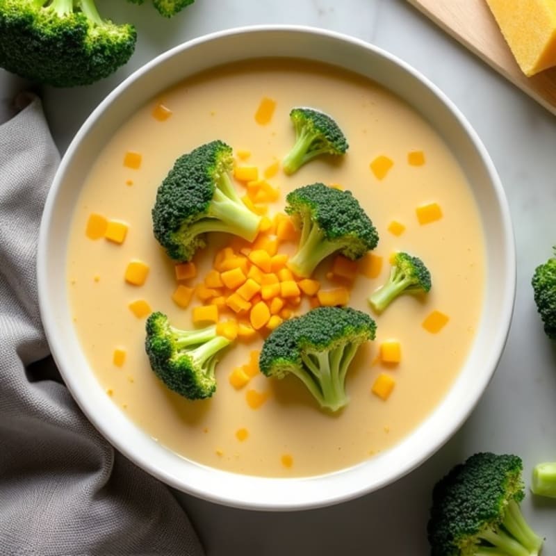 Healthy Creamy Broccoli Cheddar Soup