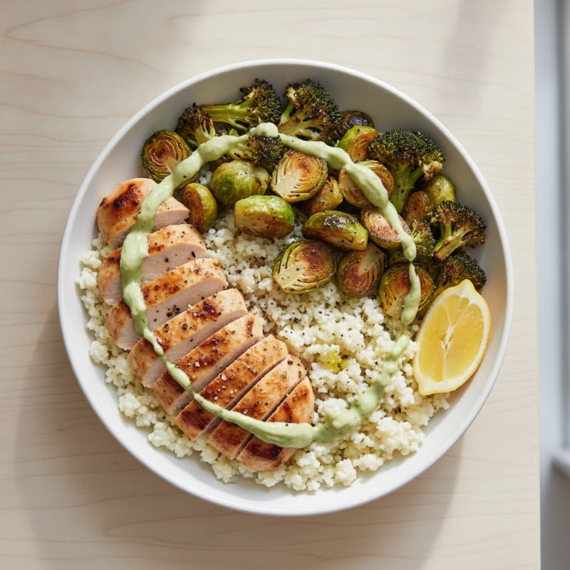 Chicken and Roasted Vegetable Power Bowl