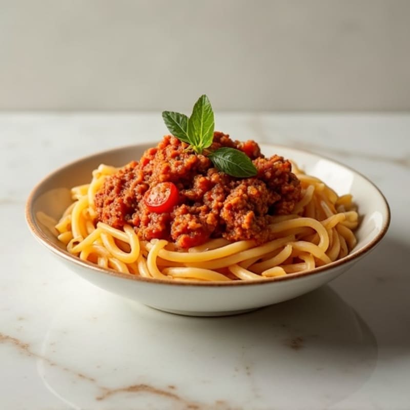 Lean Turkey Bolognese with High-Protein Pasta