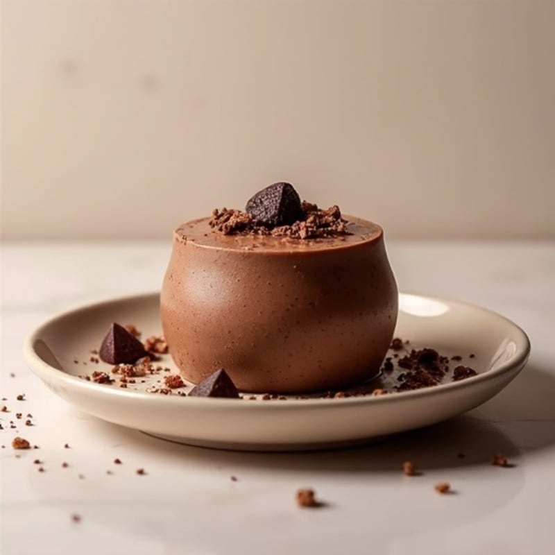 Silky Chocolate Protein Pudding with Chia Seeds