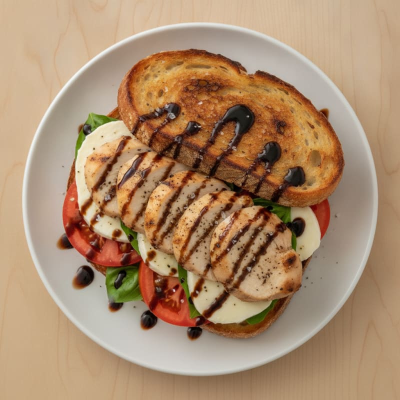 Grilled Caprese Sandwich with Balsamic Glaze