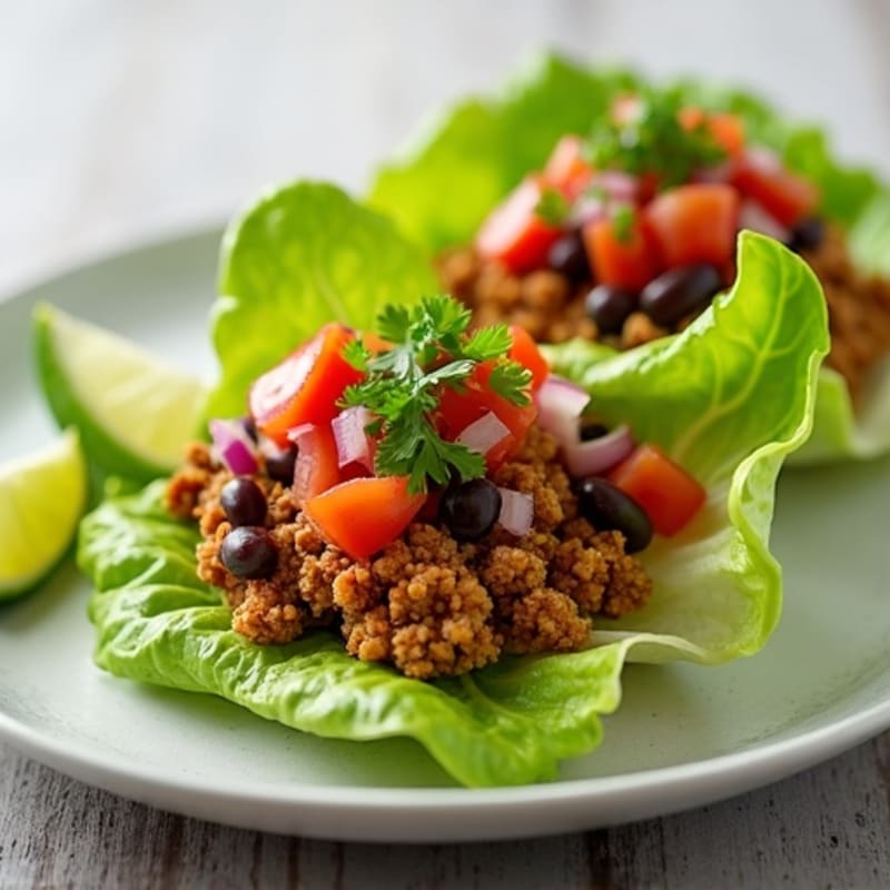 Spicy Turkey Taco Lettuce Cups with Fresh Salsa
