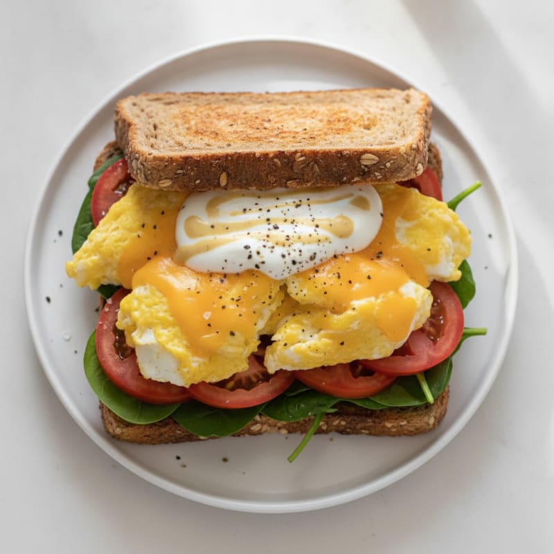 Loaded Egg and Cheese Sandwich