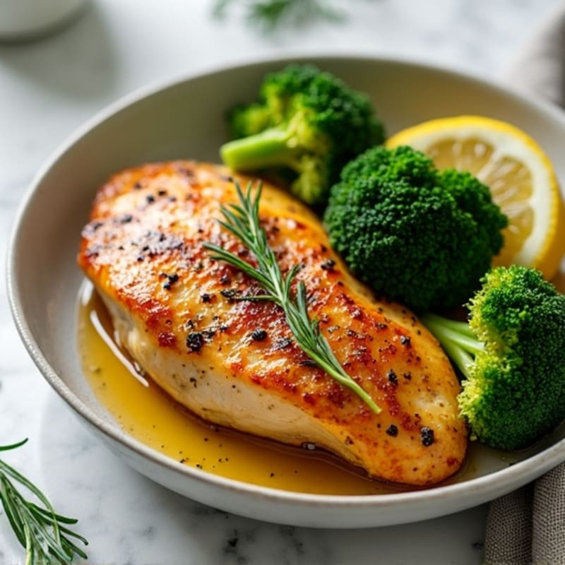 Crispy Sheet Pan Garlic-Herb Chicken and Roasted Broccoli