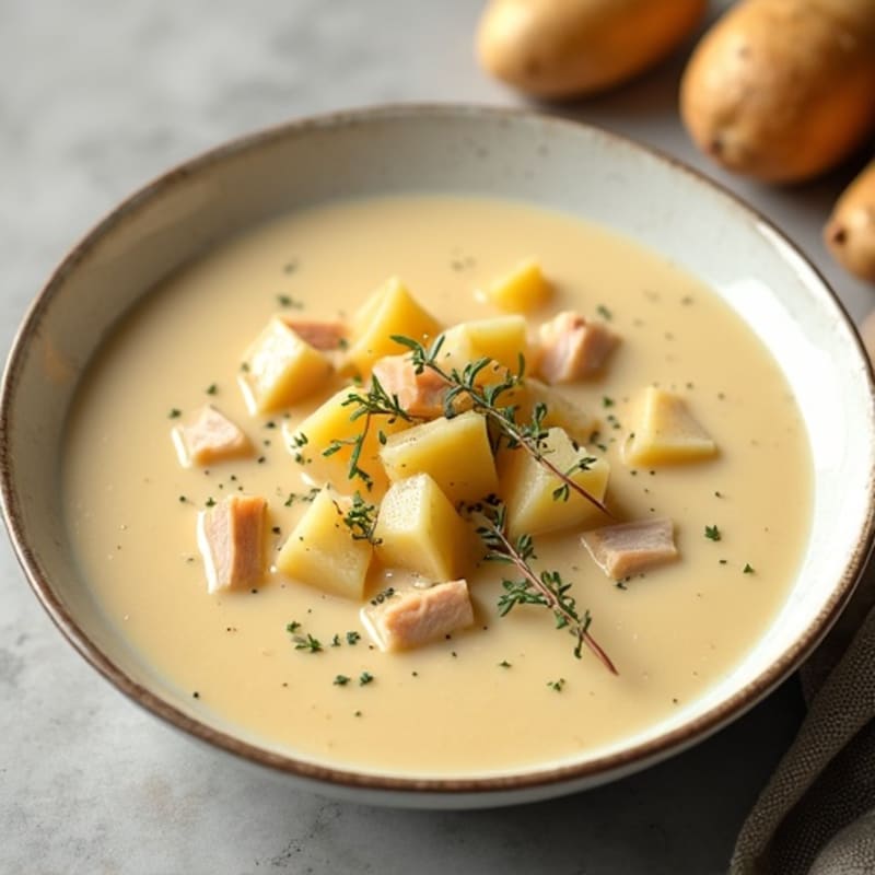 Creamy Roasted Garlic Potato Soup
