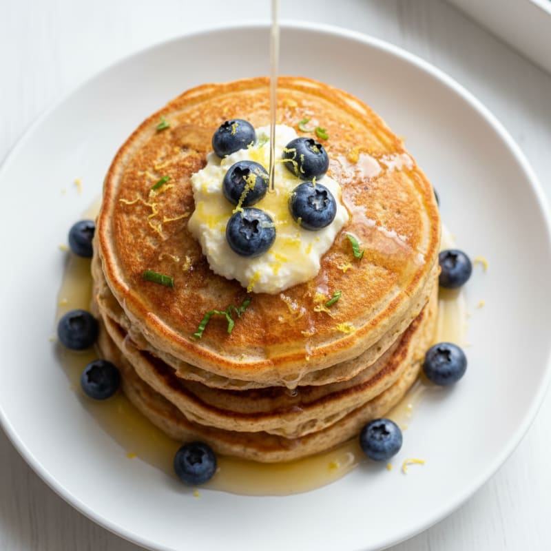 Blueberry Lemon Ricotta Pancakes