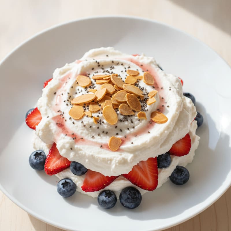 Greek Yogurt Protein Parfait with Mixed Berries