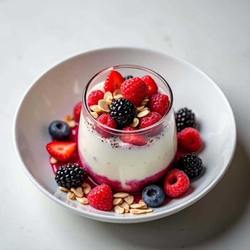 Greek Yogurt Protein Parfait with Mixed Berries