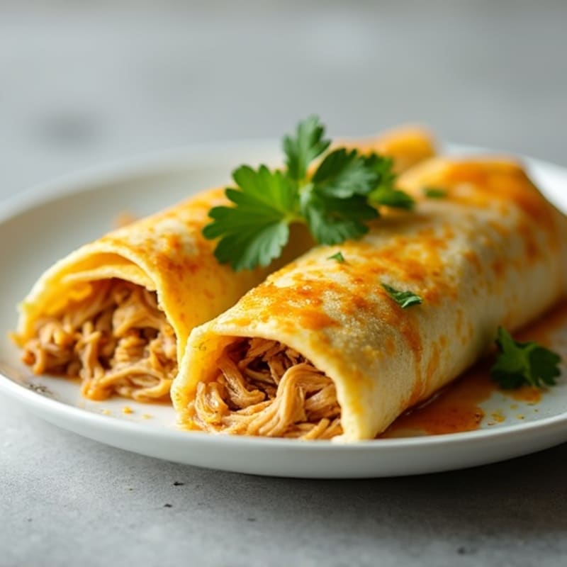 Salsa Verde Shredded Chicken Enchiladas