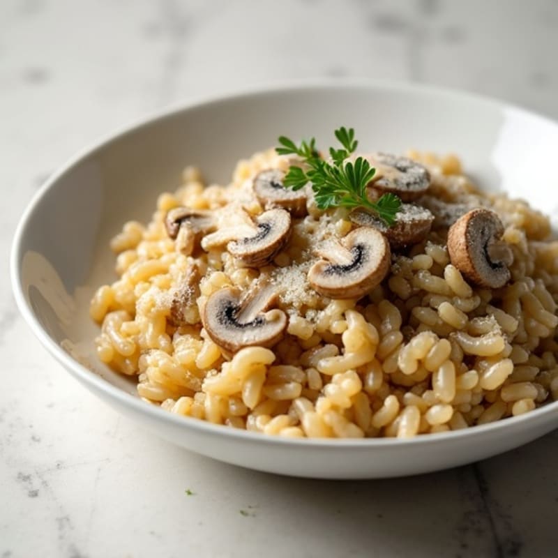 Creamy Brown Rice Mushroom Risotto