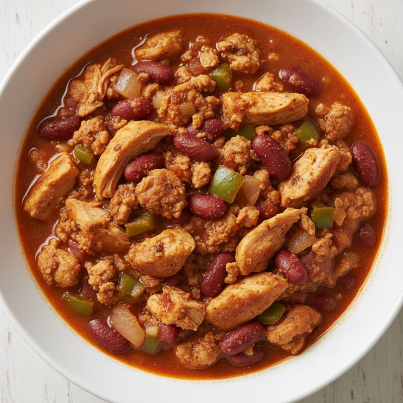 Ground Turkey and Chicken Chili