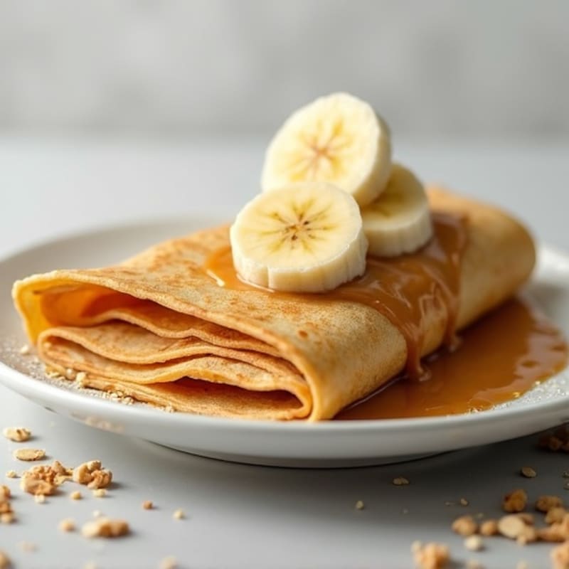 Protein-Packed Almond Butter Banana Crepes