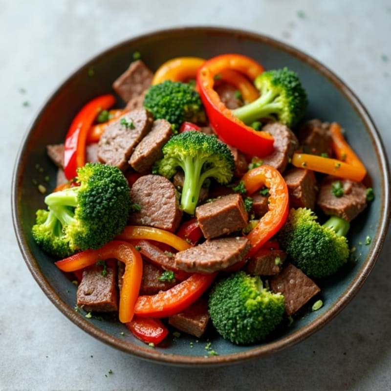Lean Beef Stir Fry with Broccoli and Bell Peppers