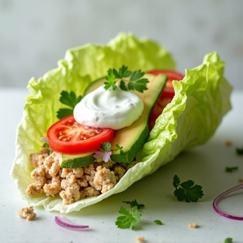 Creamy Avocado Turkey Lettuce Wrap