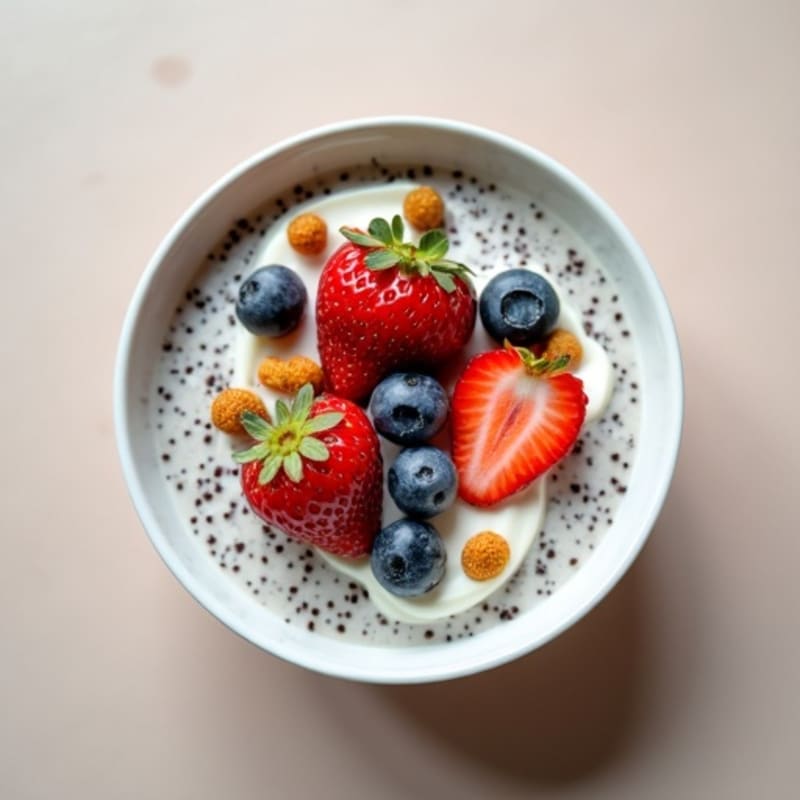 Creamy Coconut Chia Pudding with Fresh Berries