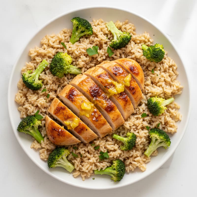 Lemon Herb Roasted Chicken with Rice