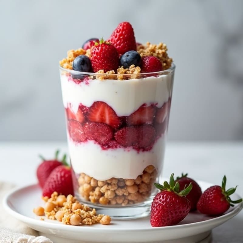 Berry Greek Yogurt Parfait with Protein Crunch