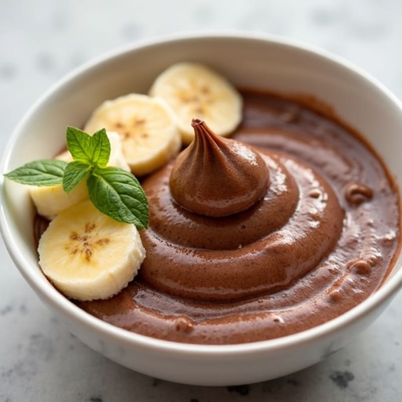 Silky Chocolate Protein Pudding with Almond Butter Swirl