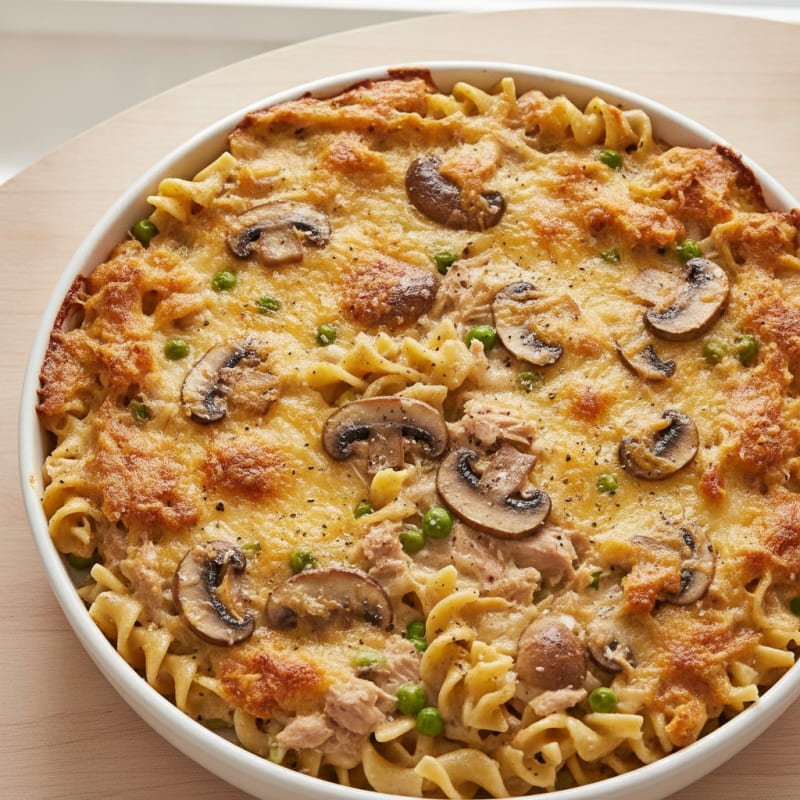 Tuna Mushroom Noodle Casserole