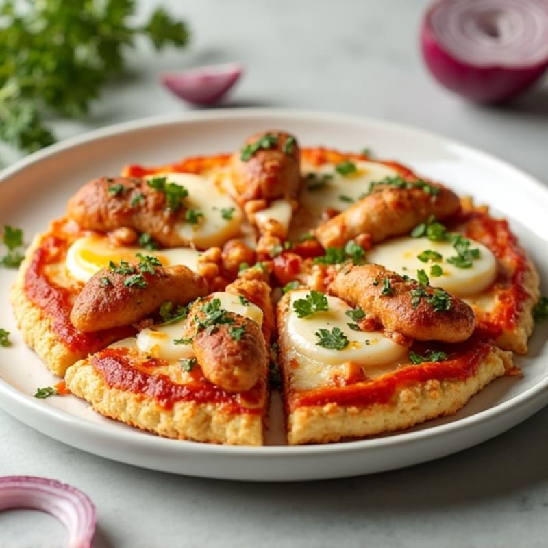 BBQ Pulled Chicken Cauliflower Crust Pizza