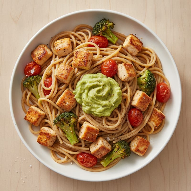 Chicken and Roasted Vegetable Spaghetti