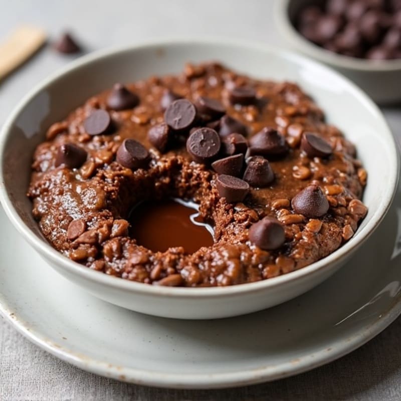 Molten Dark Chocolate Protein Baked Oats