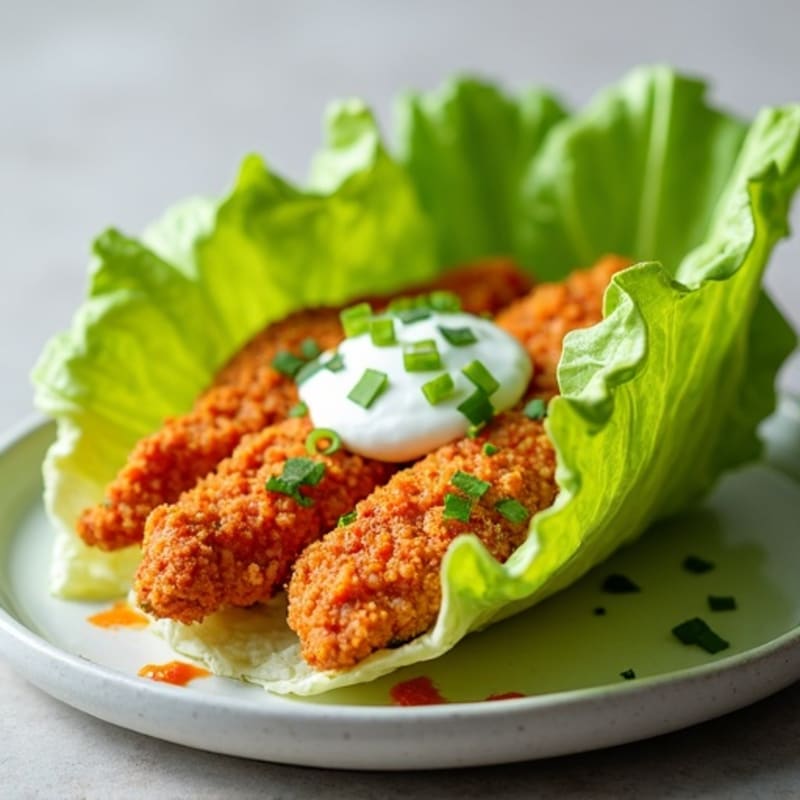 Crispy Buffalo Chicken Lettuce Wrap