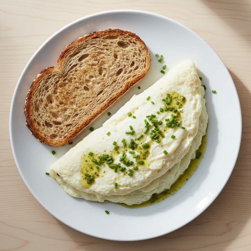 Egg White Omelette with Toasted Bread