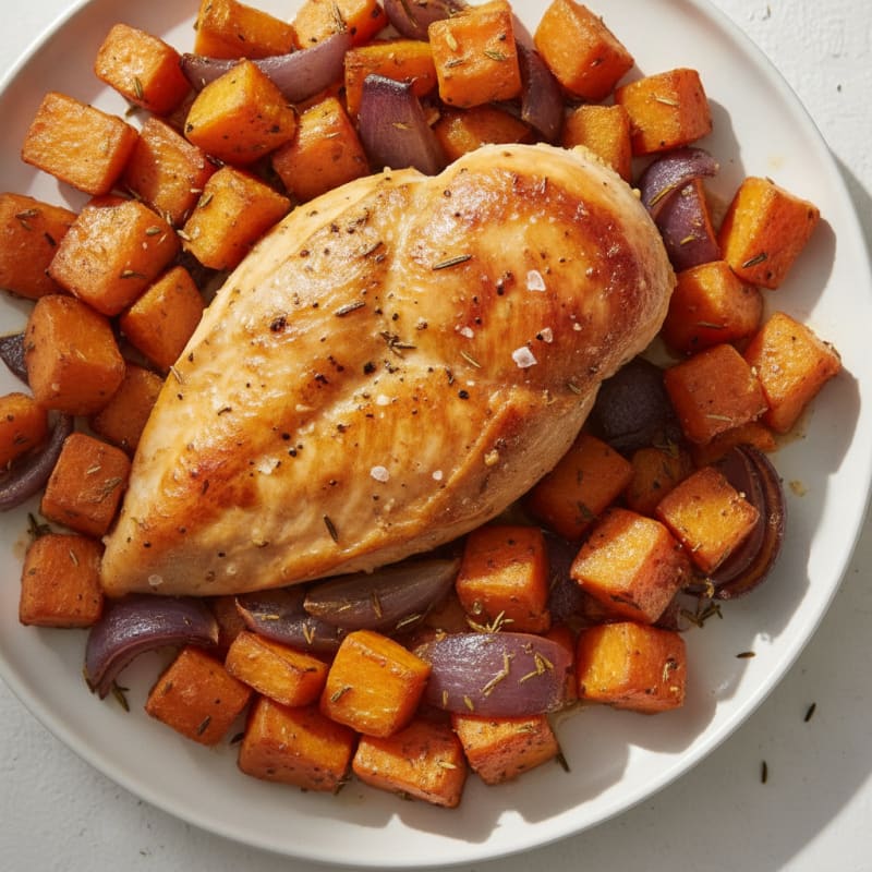Garlic Herb Roasted Chicken with Root Vegetables