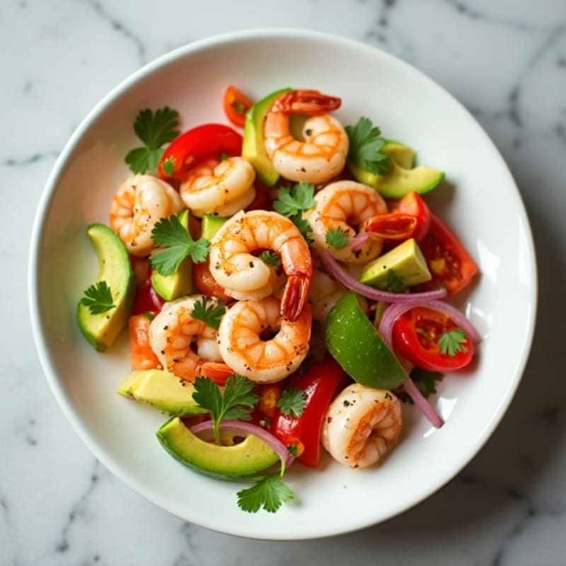 Fresh Zesty Shrimp with Creamy Avocado Ceviche