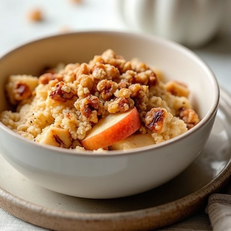 Apple Cinnamon Baked Oats with Crispy Topping