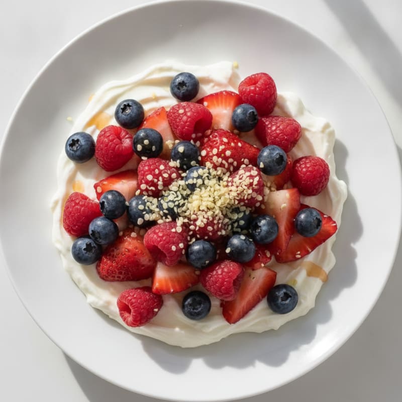 Creamy Greek Yogurt Protein Parfait with Mixed Berries