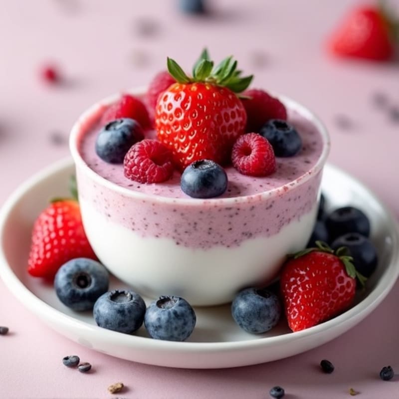 Creamy Berry Coconut Chia Pudding