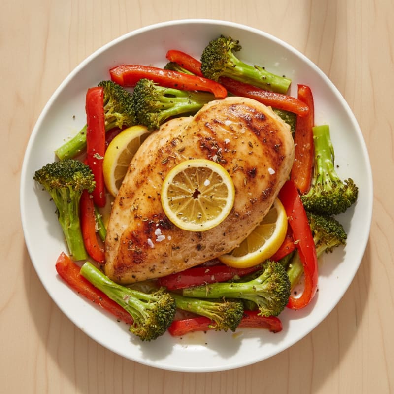 Lemon Herb Roasted Chicken and Garden Vegetables