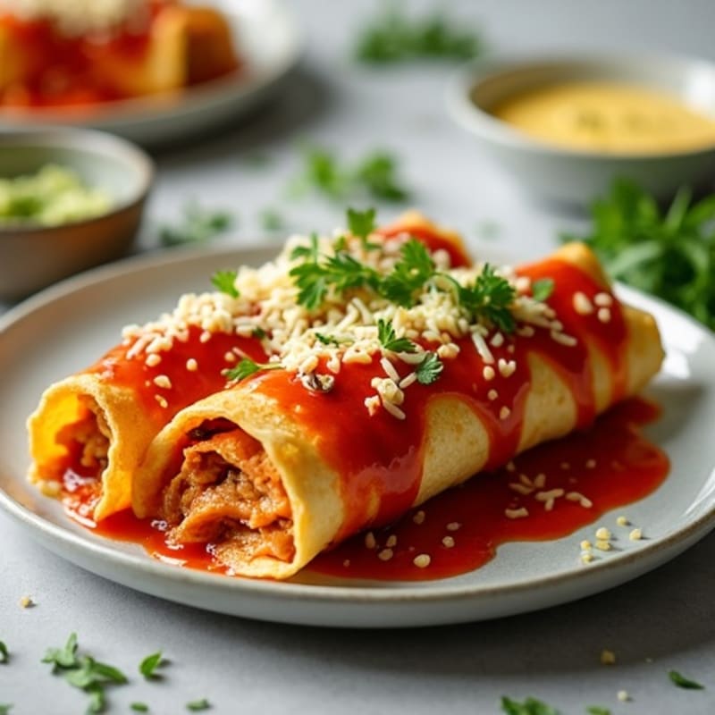 Spicy Baked Chicken Enchiladas