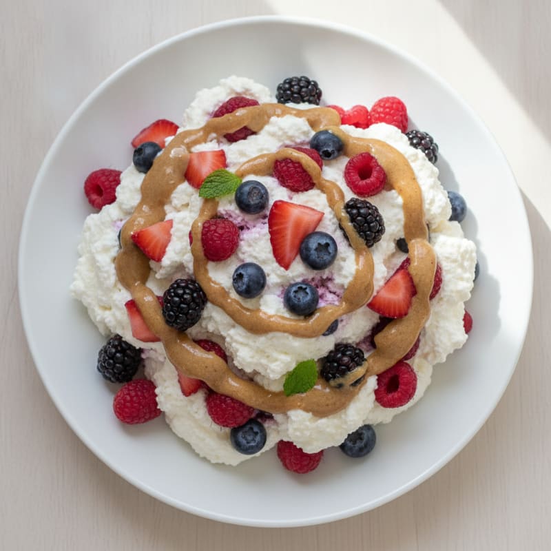 Creamy Greek Yogurt Protein Mousse with Mixed Berries