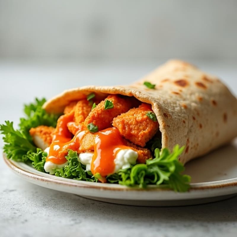 Healthy Buffalo Ranch Chicken Wrap