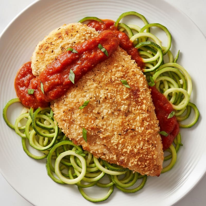 Parmesan-Crusted Chicken with Marinara Sauce