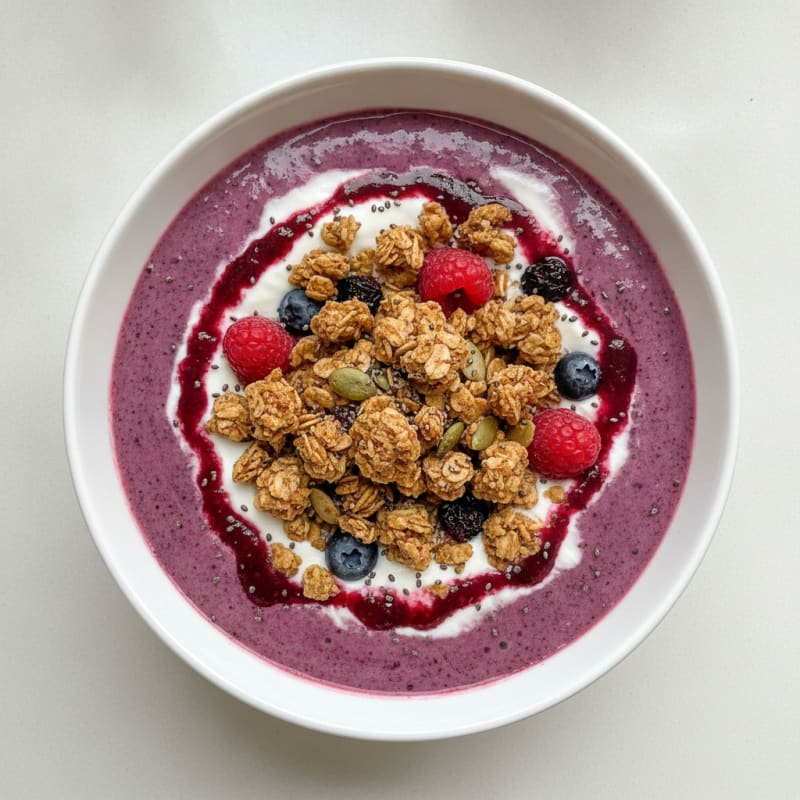 Berry Yogurt Smoothie with Granola