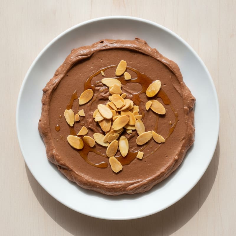 Silky Chocolate Protein Pudding with Toasted Almonds