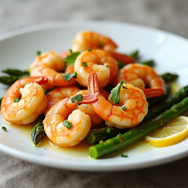 Garlic Butter Shrimp with Roasted Asparagus