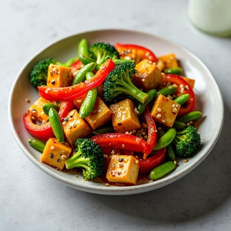 Crispy Sesame-Glazed Tofu Stir-Fry