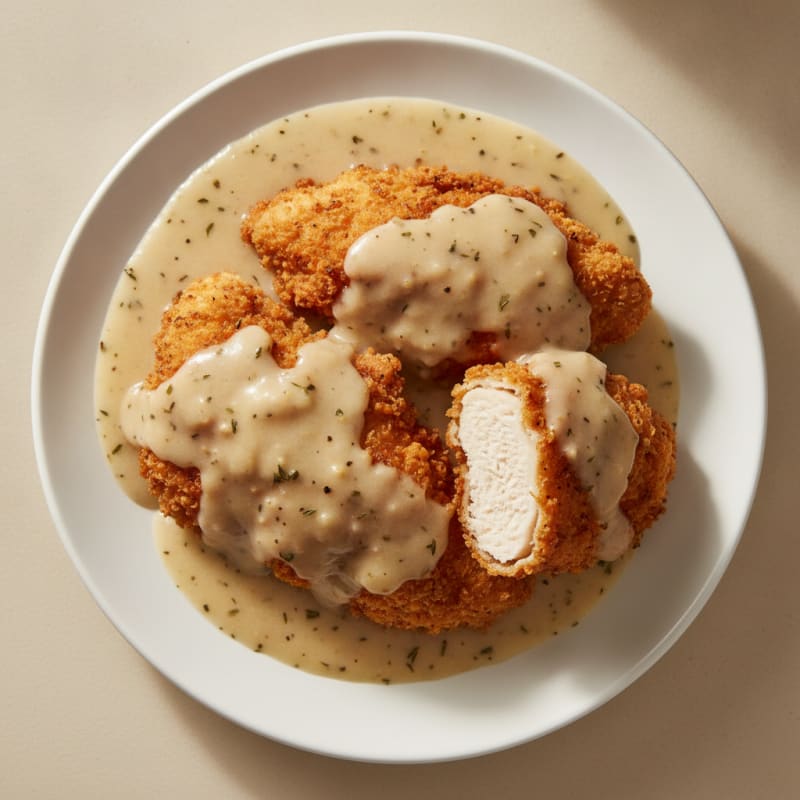 Buttermilk Fried Chicken with Creamy Gravy