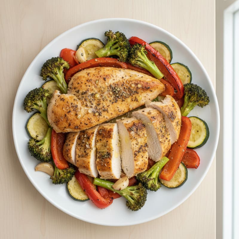 Garlic Herb Chicken with Roasted Vegetables