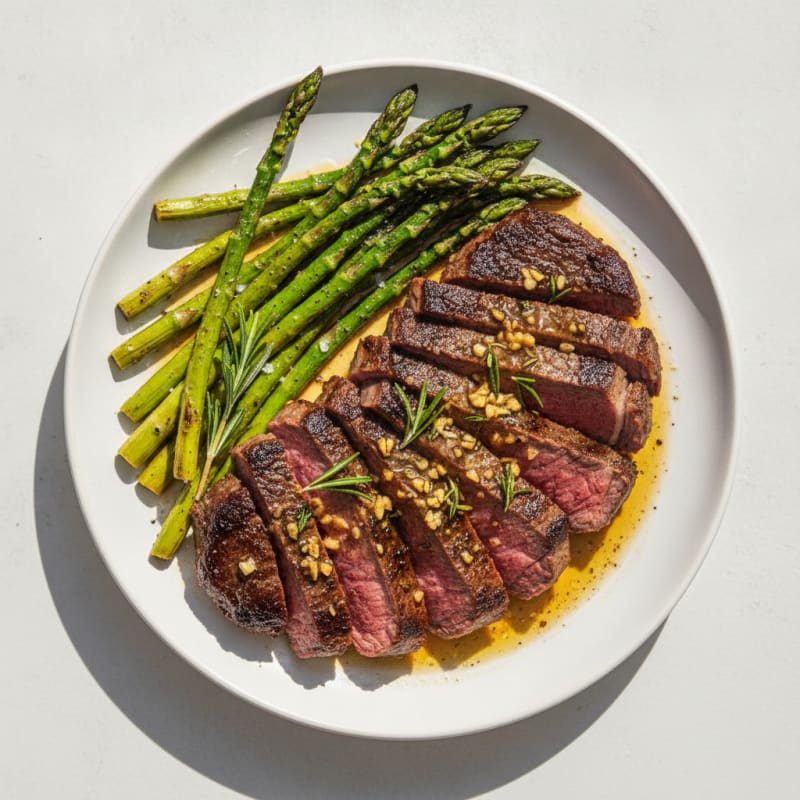 Pan-Seared Steak with Garlic Herb Butter