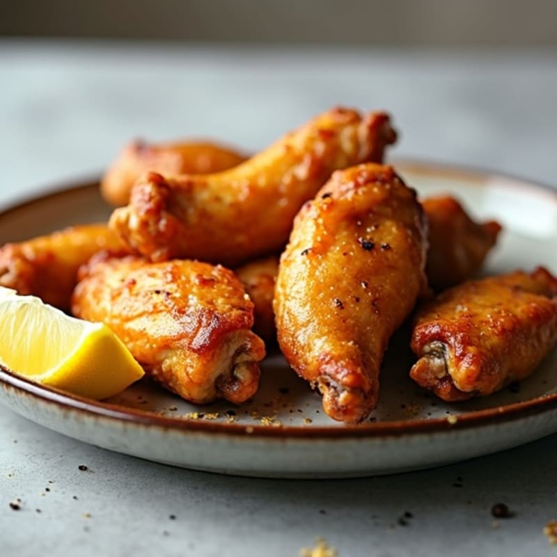Crispy Baked Chicken Wings with Lemon Pepper