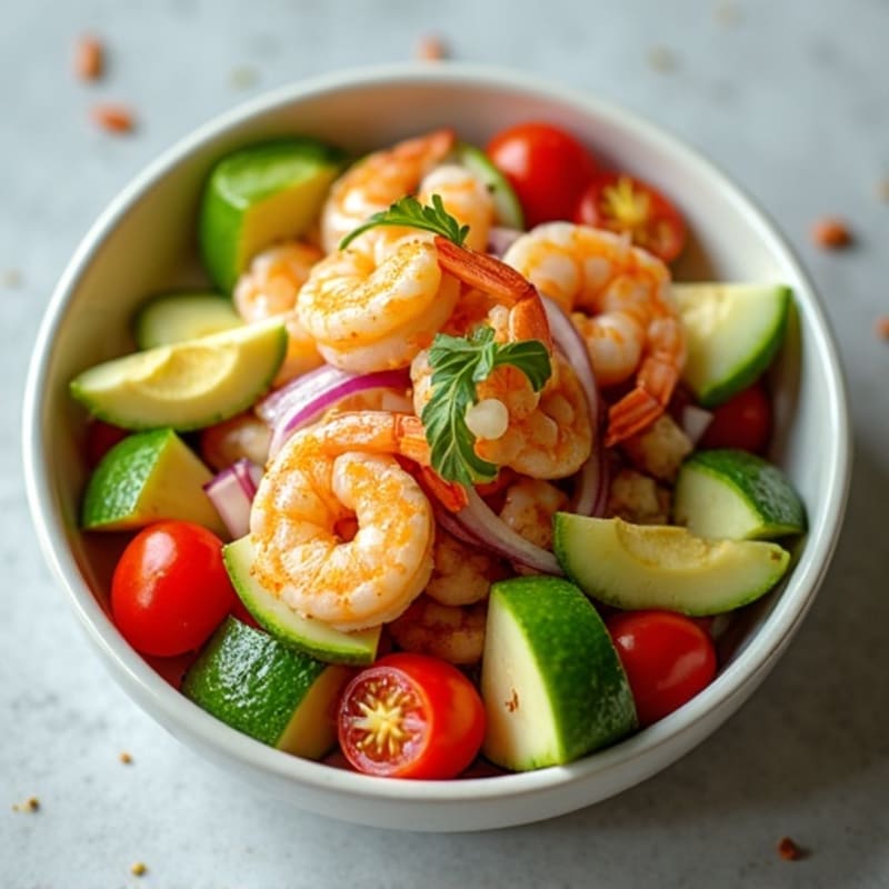 Citrus-Marinated Shrimp and Fresh Avocado Ceviche